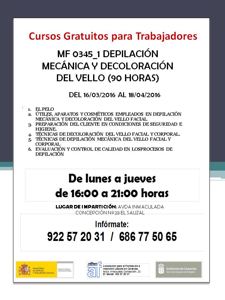 Curso gratis "Depilación Mecánica y Decoloración del Vello"