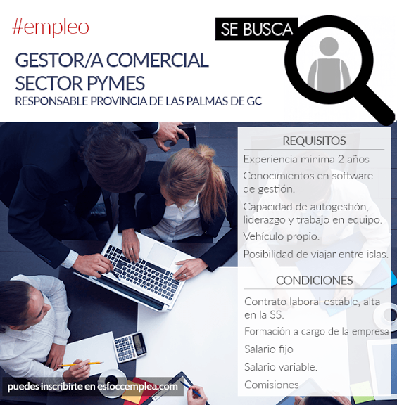 Gestor/a Comercial Sector Pymes