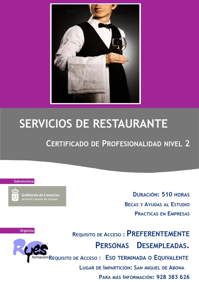 Formación: "Servicios de Restaurante"