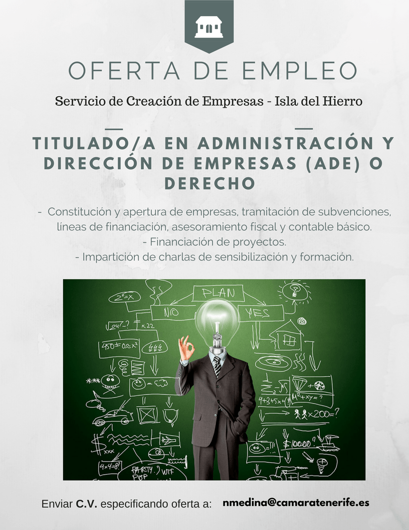 OFERTA de Empleo: CREACIÓN EMPRESAS - EL HIERRO