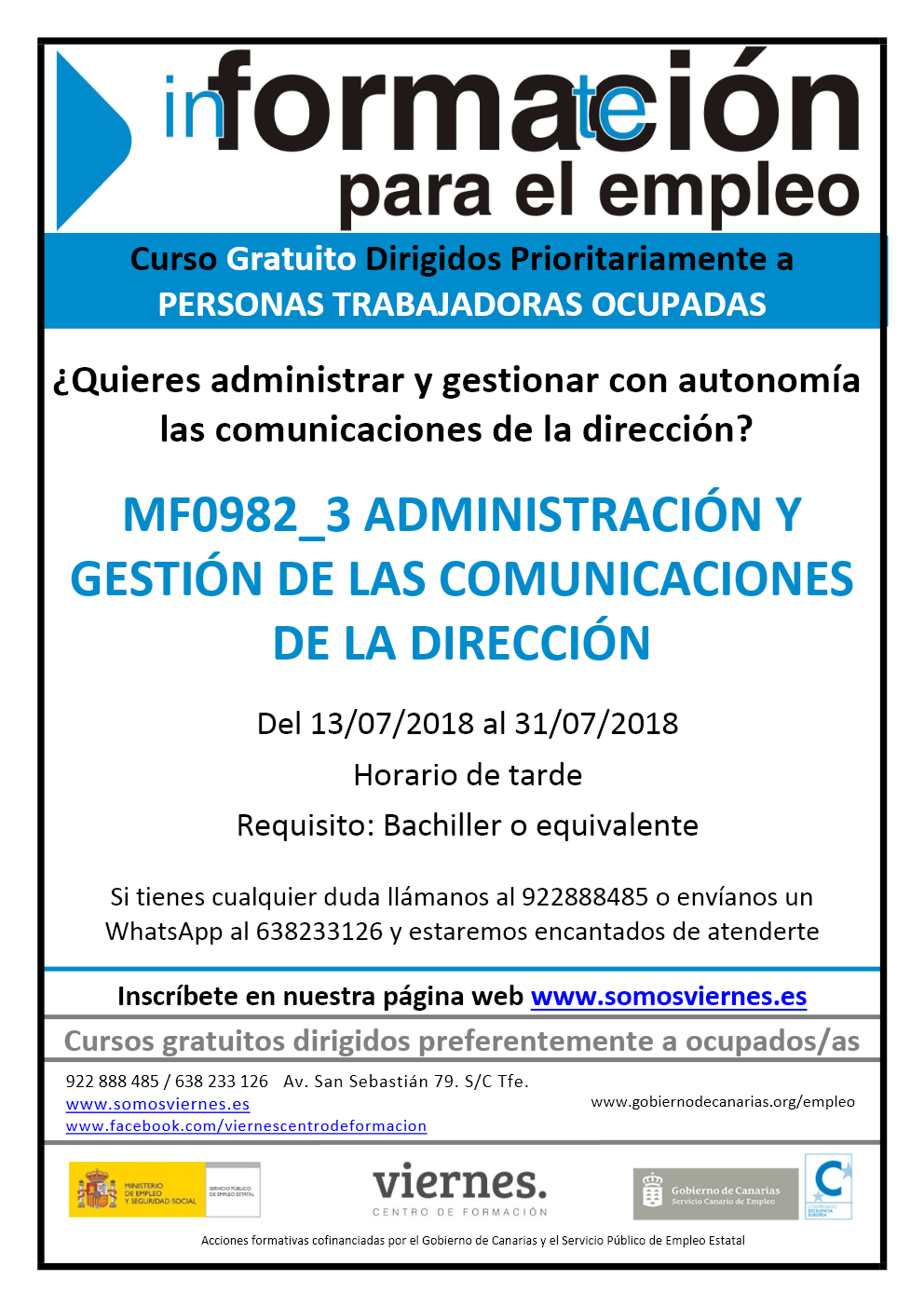 Curso gratis "Administración y Gestión de las Comunidades de la Dirección" en Santa Cruz de Tenerife