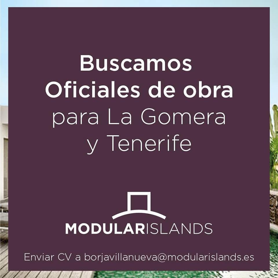 ModularIslands selecciona Oficiales de Obra para La Gomera y Tenerife