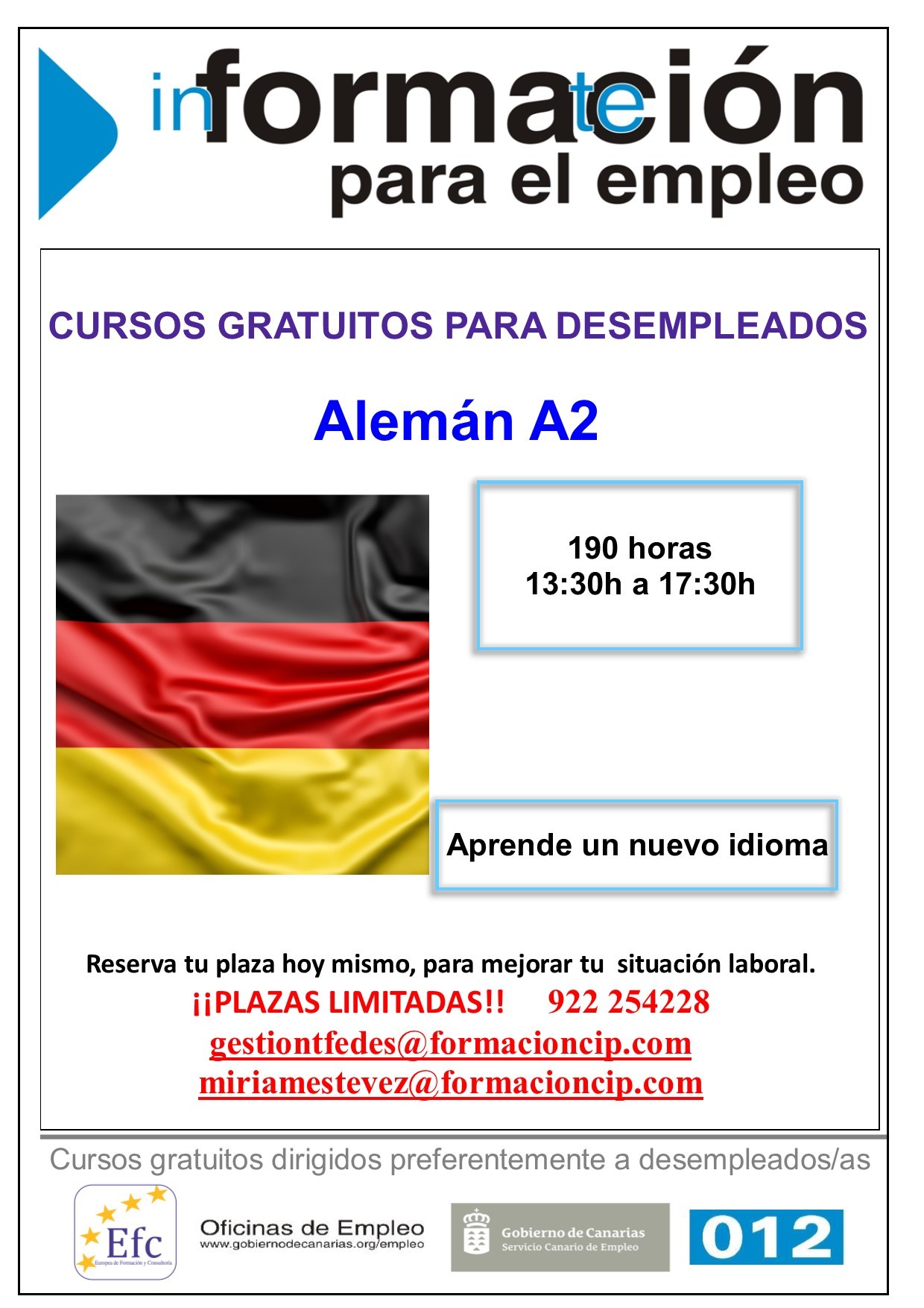 Curso gratuito “Alemán A2” en La Laguna