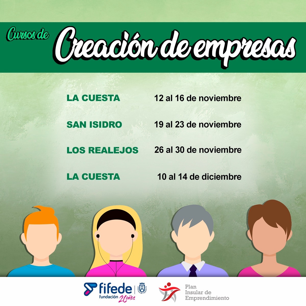 FIFEDE: Cursos gratuitos de "Creación de Empresas" en Tenerife