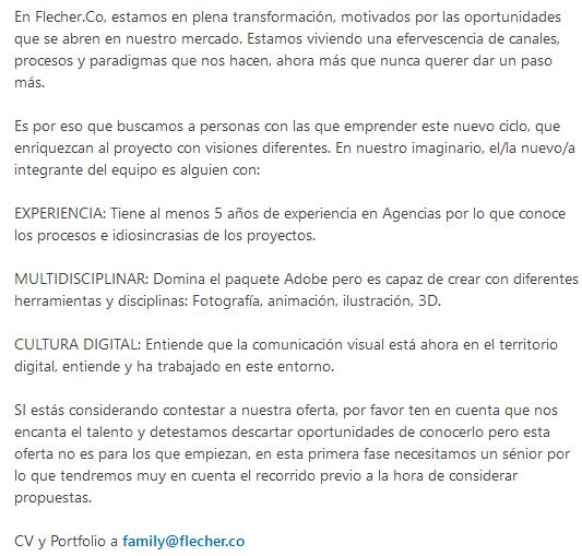 ¿Quieres formar parte de Flecher.Co?