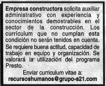 Auxiliar Administrativo/a