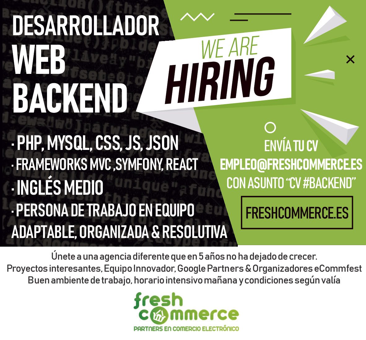 Desarrollador/a Web Backend para La Laguna