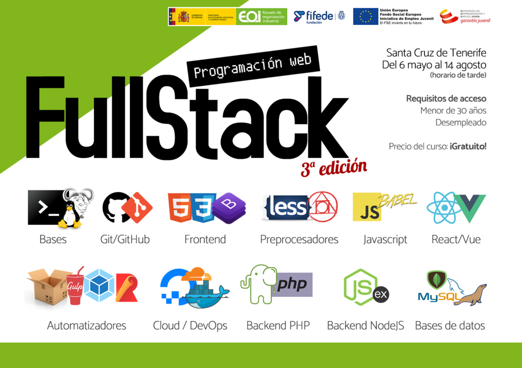 Programación Web FULLSTACK en Tenerife - 3ª edición